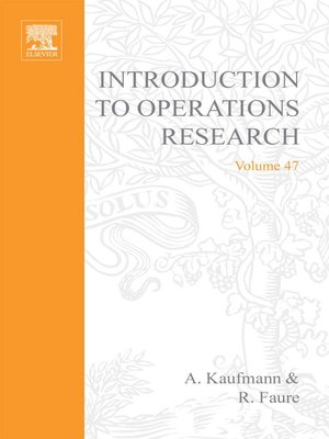 cover image of Introduction to Operations Research